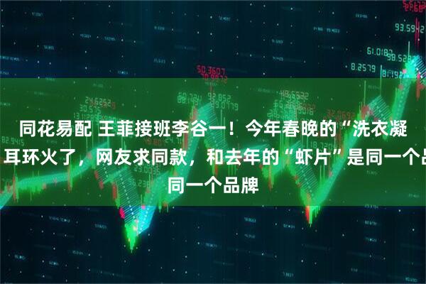 同花易配 王菲接班李谷一！今年春晚的“洗衣凝珠”耳环火了，网友求同款，和去年的“虾片”是同一个品牌